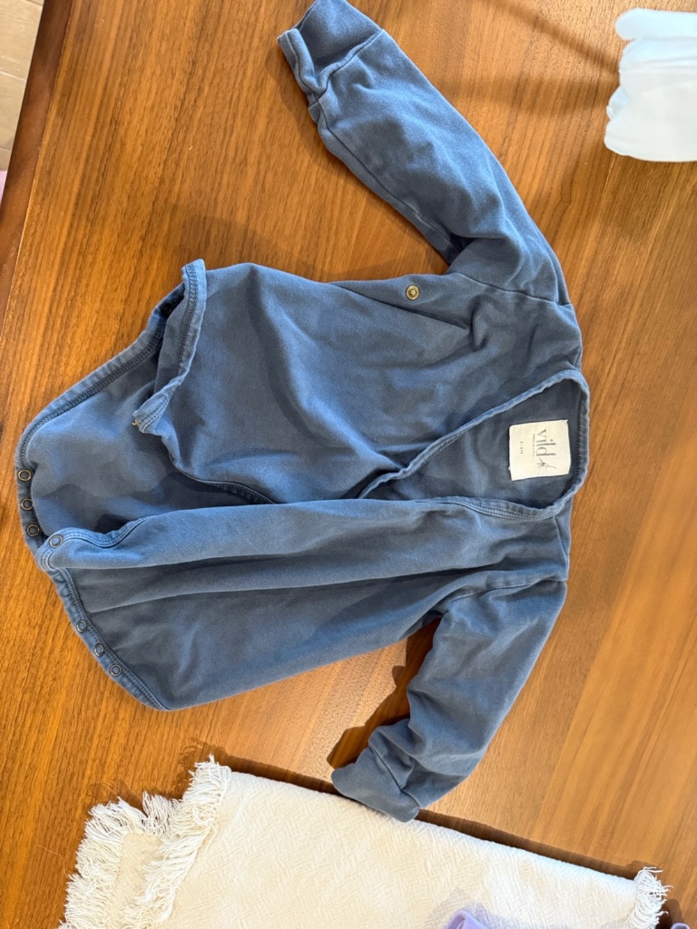 Baby  Blue Snap-Front Onsie